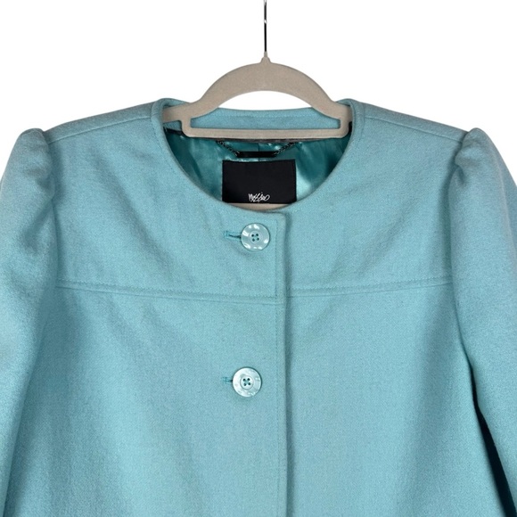Mossimo Tiffany Blue Pea Coat Size Medium Wool blend - Picture 2 of 7